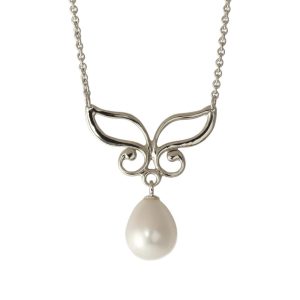 Elven Tales delicate butterfly necklace with drop