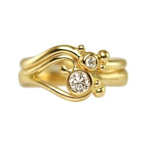 Nanaya companion ring for wedding set