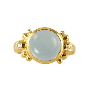 Succulent cabochon ring