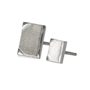Small Bookish closed book earrings in silver for the book lover.
